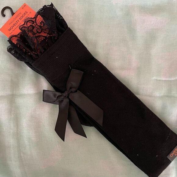 None Accessories - OVER THE KNEE HALLOWEEN SOCKS